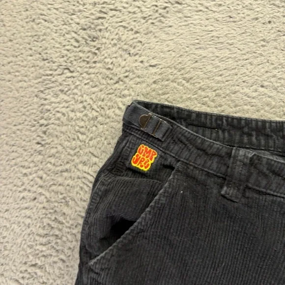 VTG Empyre Pant Mens 36x27 Black Cotton Corduroy Cargo Straight Utility Workwear